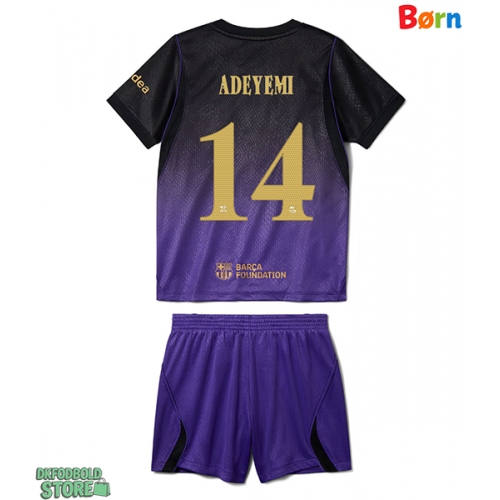 Barcelona Karim Adeyemi #14 Replika Babytøj Udebanesæt Børn 2026-27 Kortærmet (+ Korte bukser)